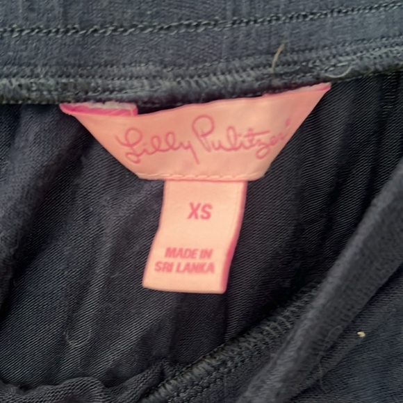 Lilly Pulitzer Palma Navy Blue Tassel Tube Top - Picture 3 of 4